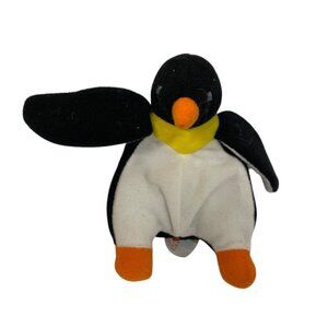 Vintage 1996 Ty‎ Beanie Baby Waddle Penguin %"Black White Plush Toy